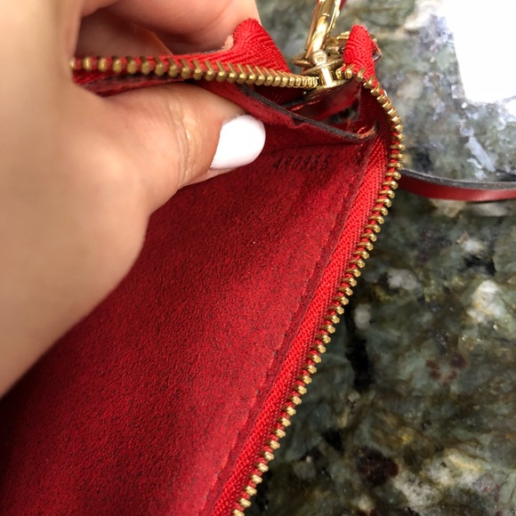 Authentic Louis Vuitton Red Epi Pochette - Picture 7 of 8